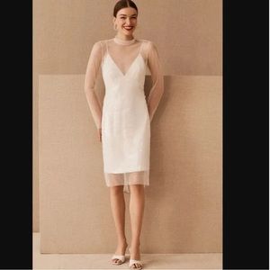 White sequin mini Anthro dress (without the sheer overlay)